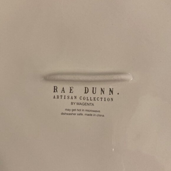 VINTAGE Rae Dunn Santa Down The Chimney Ceramic WISH Christmas Serving Plates - Picture 6 of 9